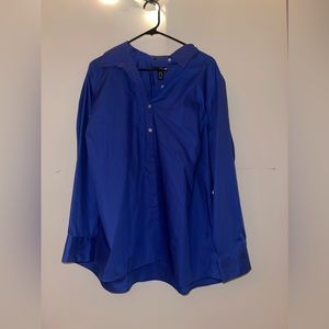 Blue button down
